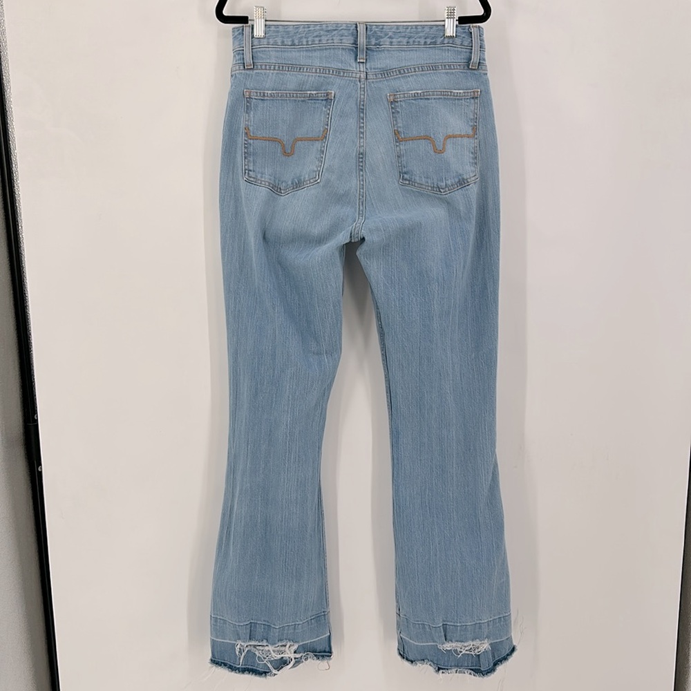 Women's Blue Flared Jeans - Picture 8 of 10